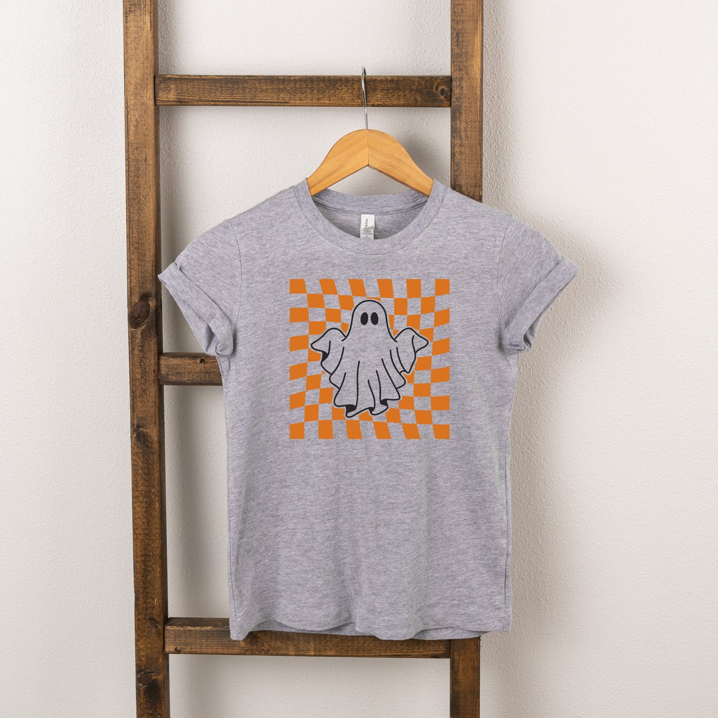 Checkered Ghost | Toddler Short Sleeve Crew Neck
