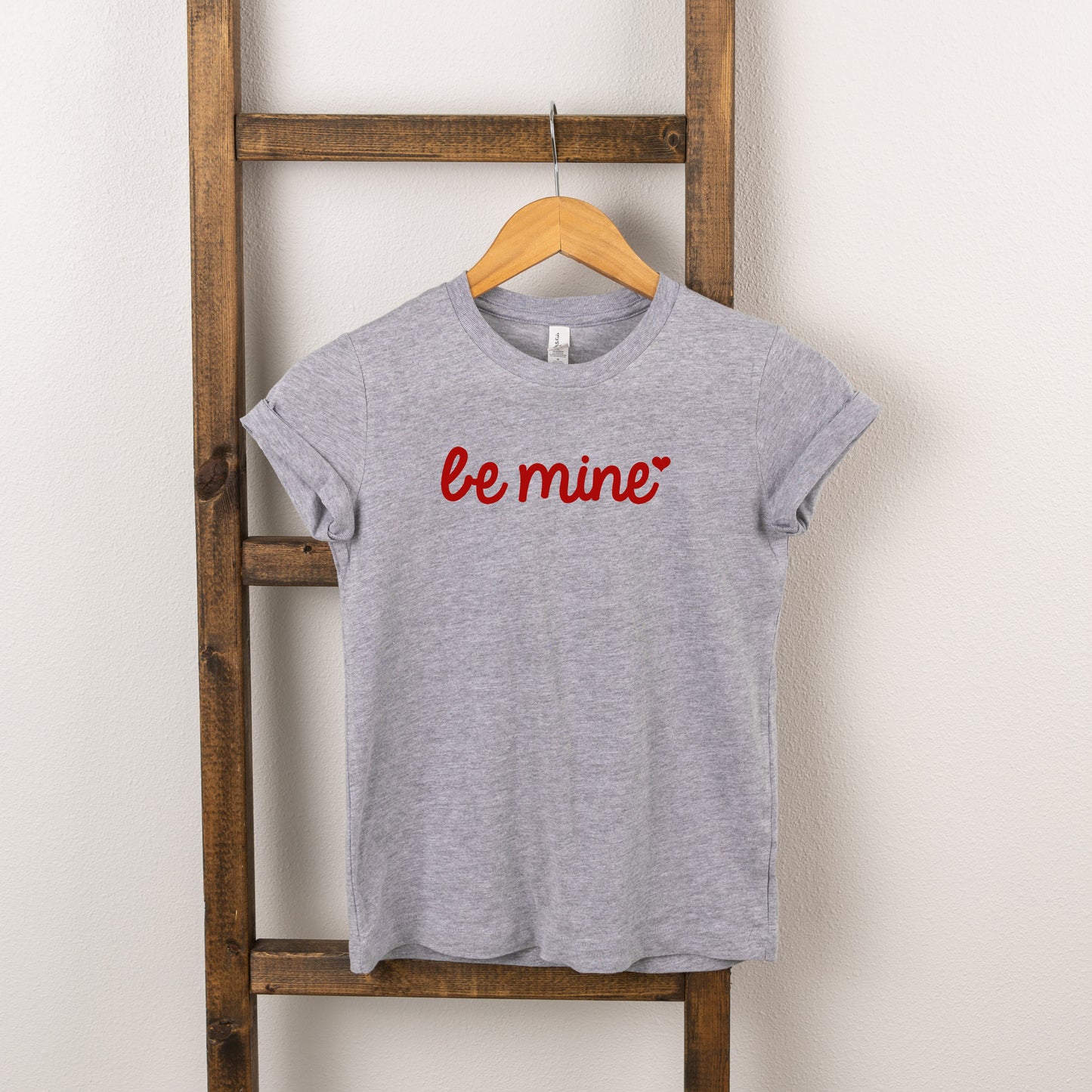 Be Mine Cursive Heart | Toddler Short Sleeve Crew Neck