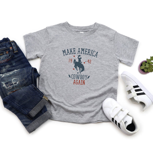 Make America Cowboy Again | Toddler Short Sleeve Crew Neck