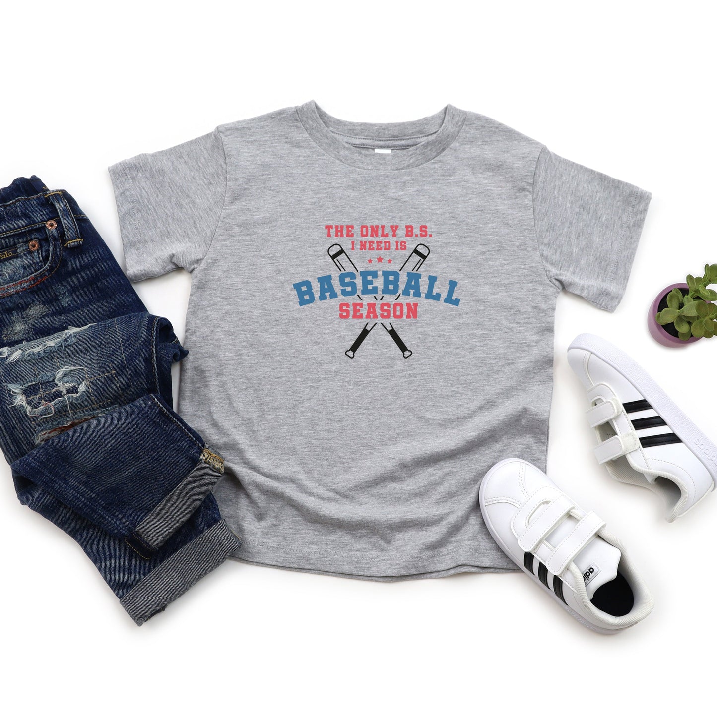 Baseball Season Bats | Toddler Short Sleeve Crew Neck