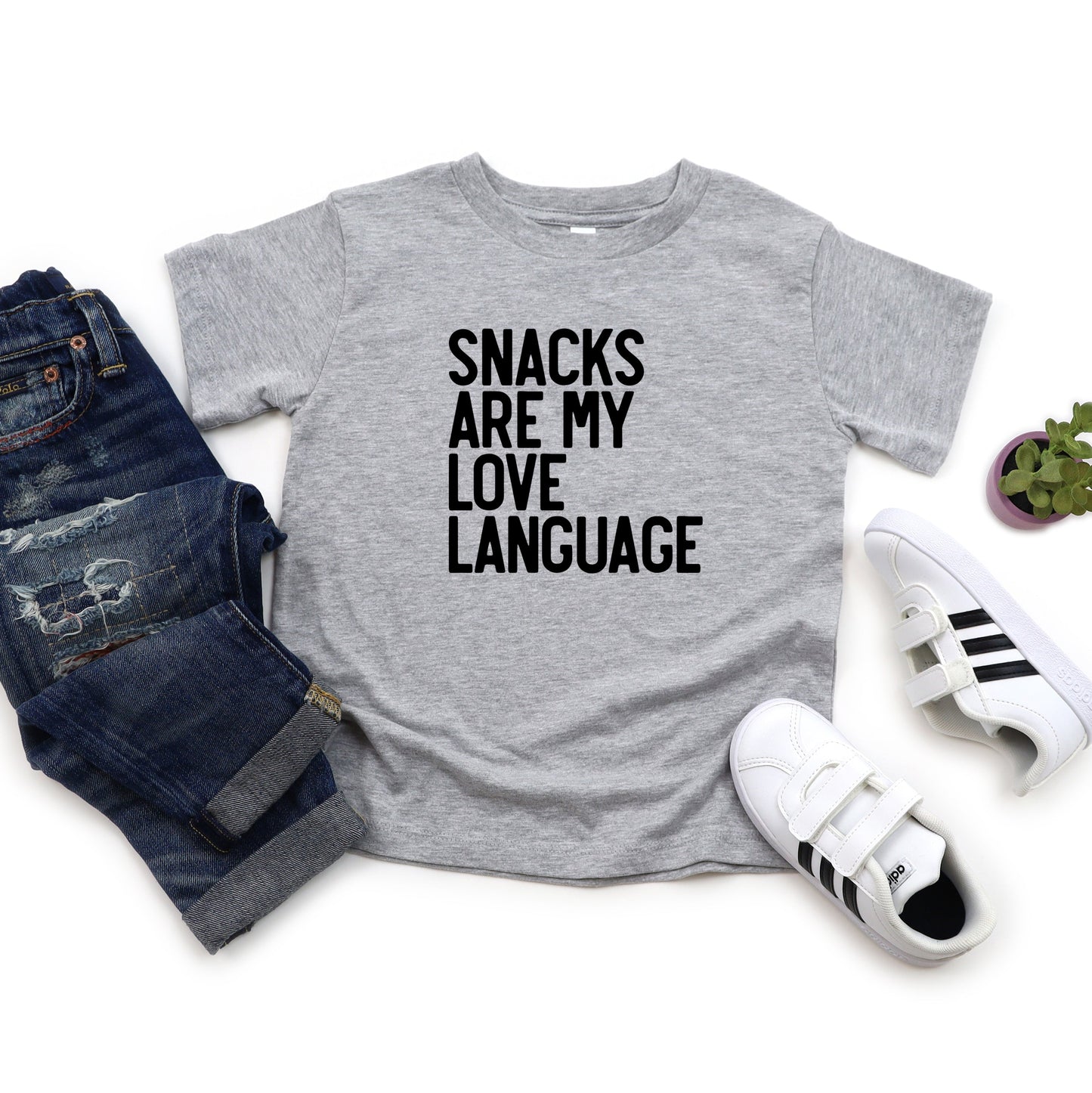 Snacks Are My Love Language | Toddler Short Sleeve Crew Neck
