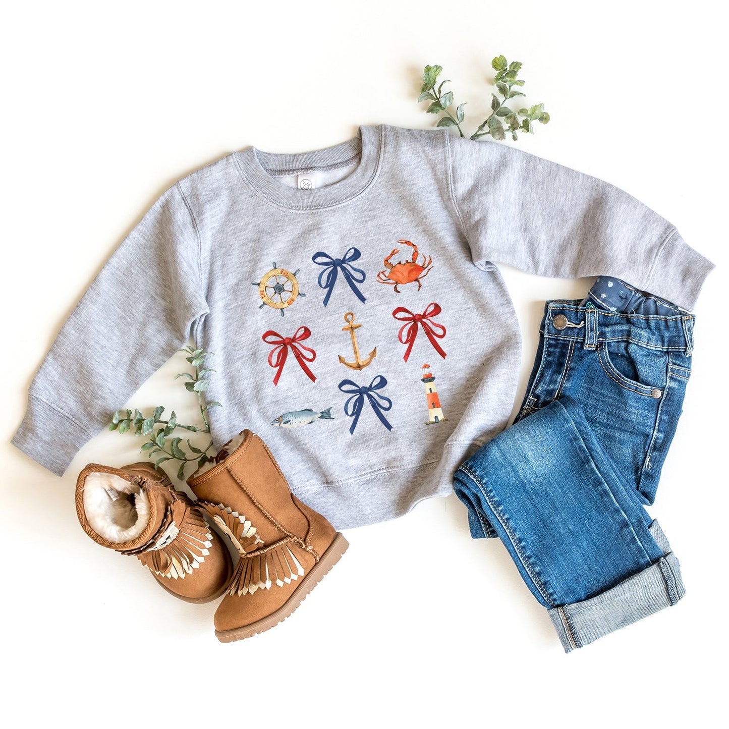 Coquette Nautical Collage | Toddler Graphic Sweatshirt