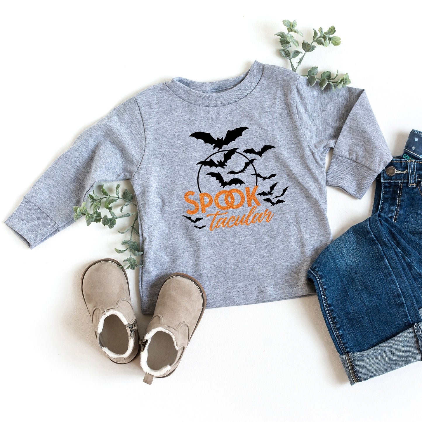 SpookTacular Glitter | Youth Graphic Long Sleeve Tee