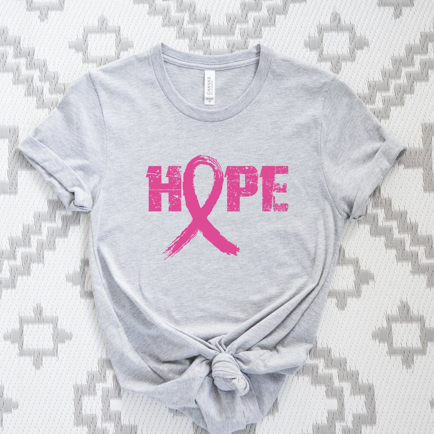 Hope Ribbon | Short Sleeve Crew Neck