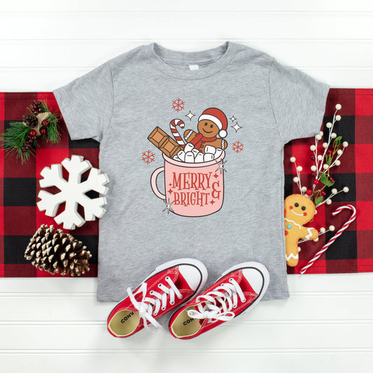Merry And Bright Mug | Toddler Short Sleeve Crew Neck