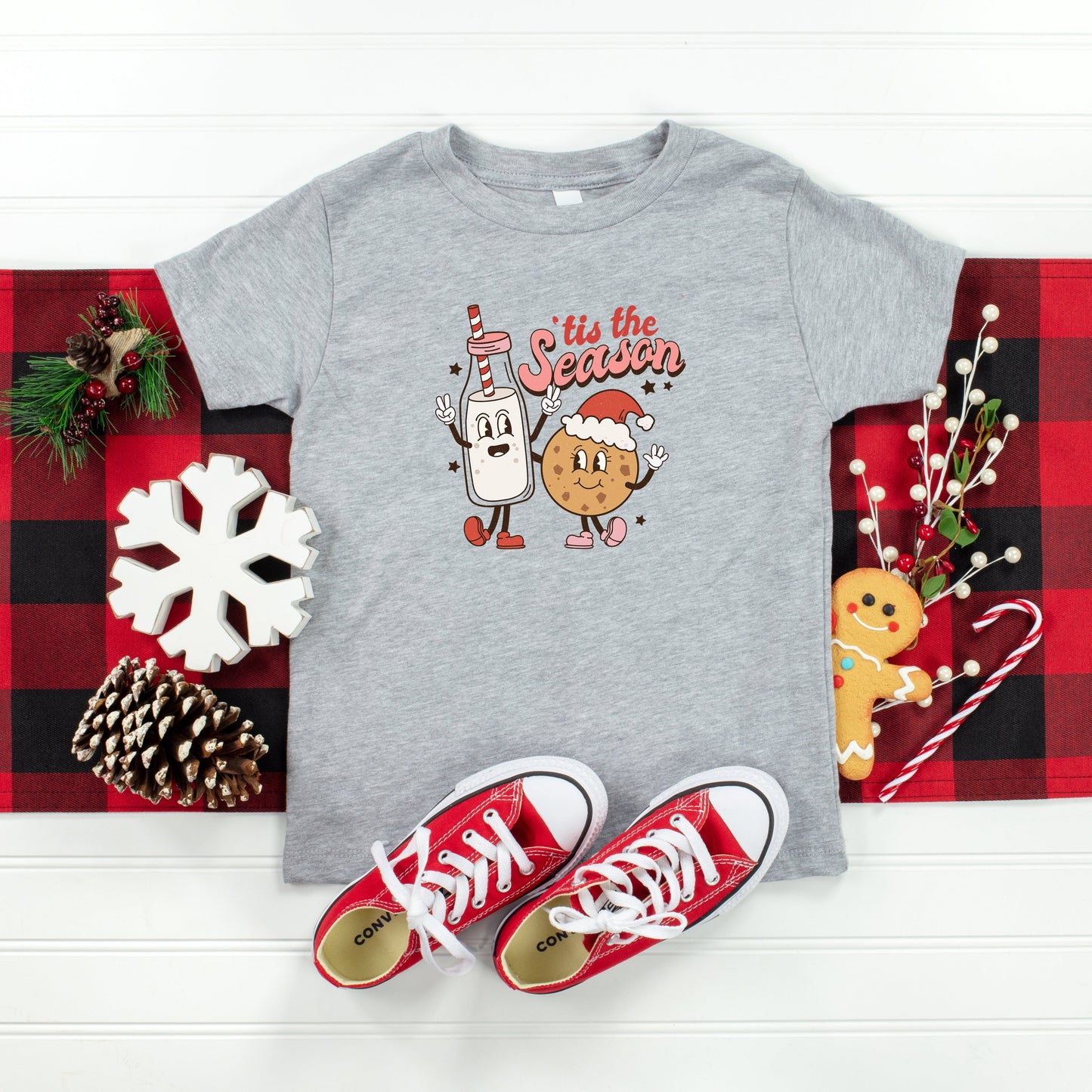 Milk And Cookie Season | Toddler Short Sleeve Crew Neck