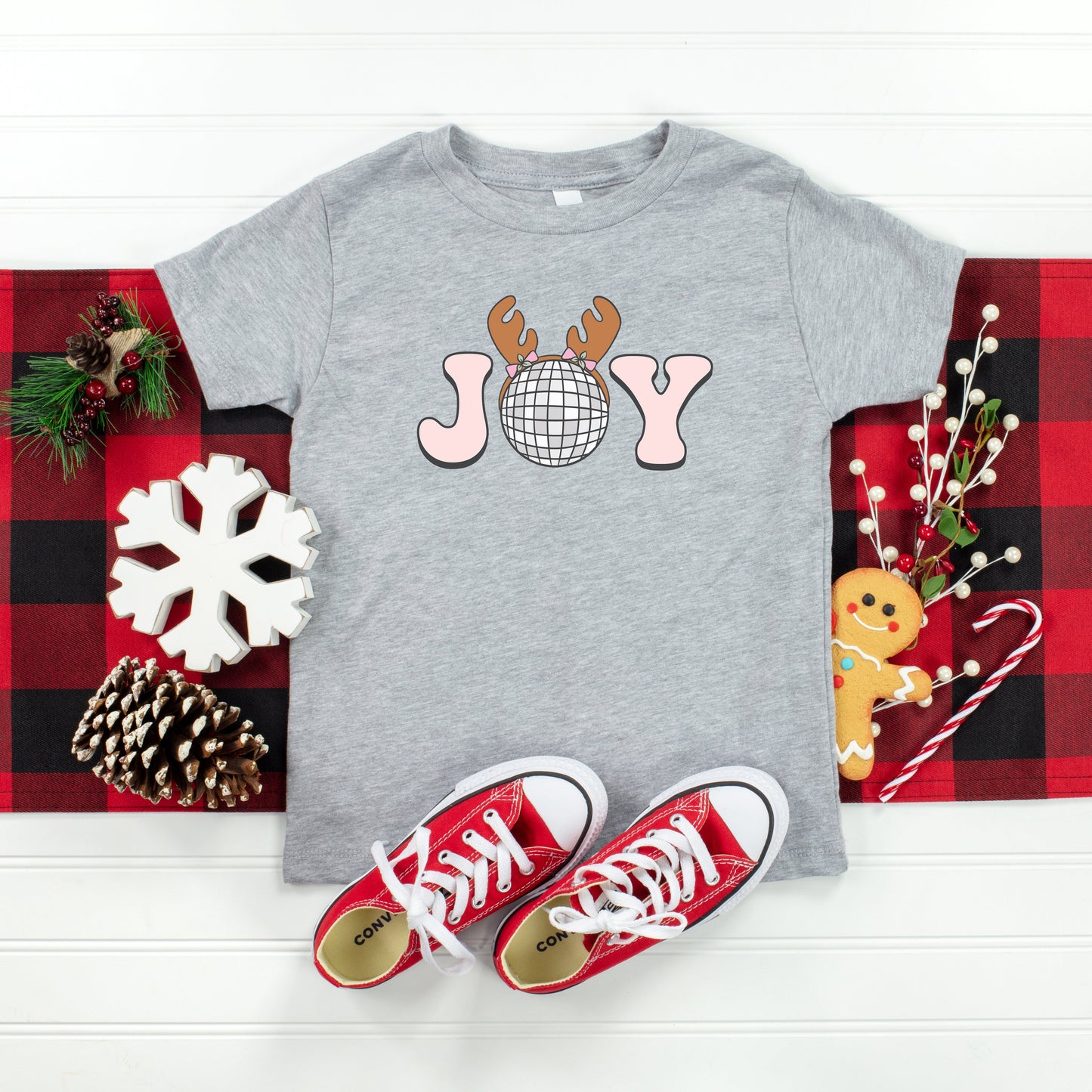 Joy Reindeer | Toddler Short Sleeve Crew Neck