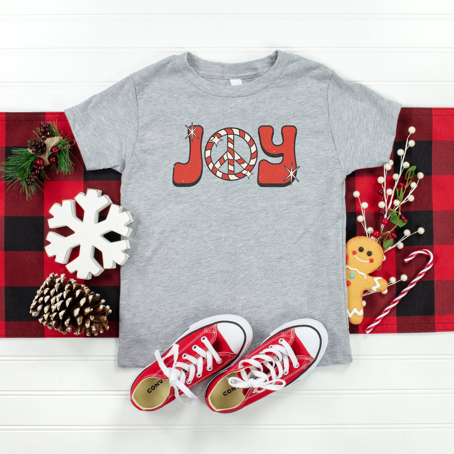 Joy Peace Sign | Toddler Short Sleeve Crew Neck