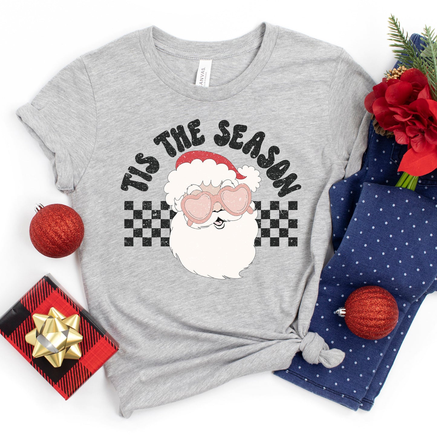 Tis The Season Santa | Youth Short Sleeve Crew Neck