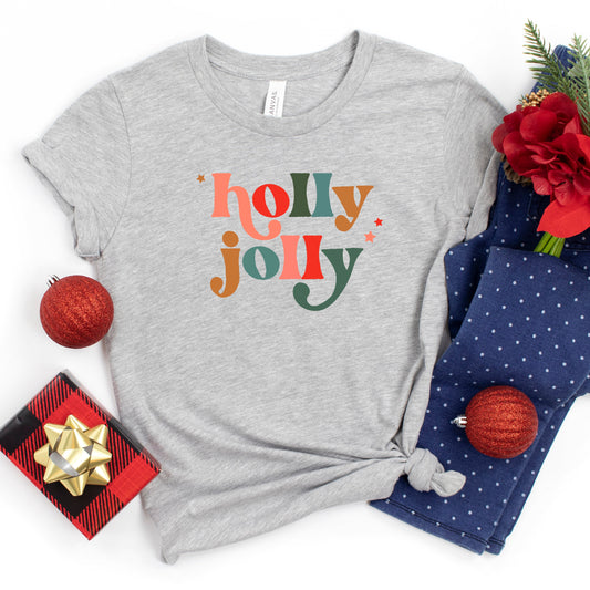 Holly Jolly Stars | Youth Short Sleeve Crew Neck