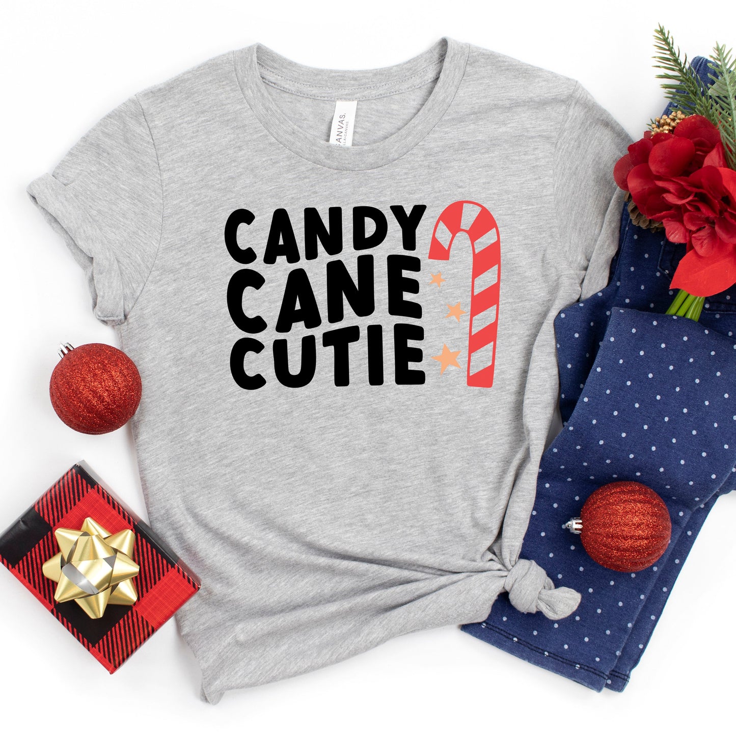Candy Cane Cutie | Youth Short Sleeve Crew Neck