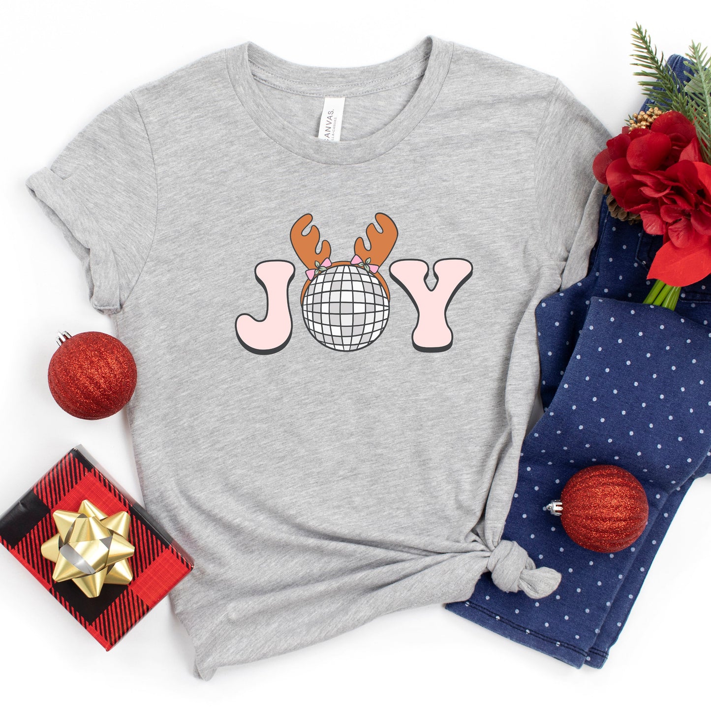 Joy Reindeer | Youth Short Sleeve Crew Neck