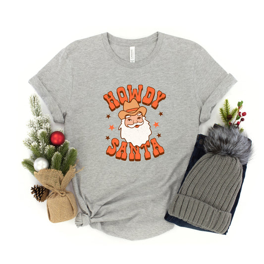 Retro Howdy Santa | Youth Short Sleeve Crew Neck