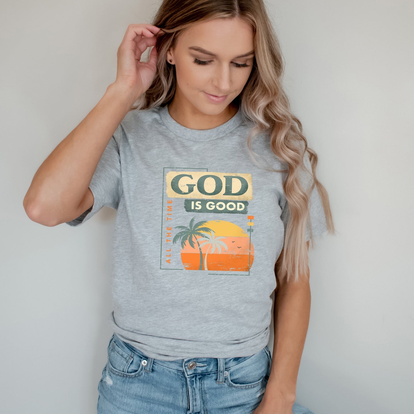 God Is Good Sunset | Short Sleeve Crew Neck
