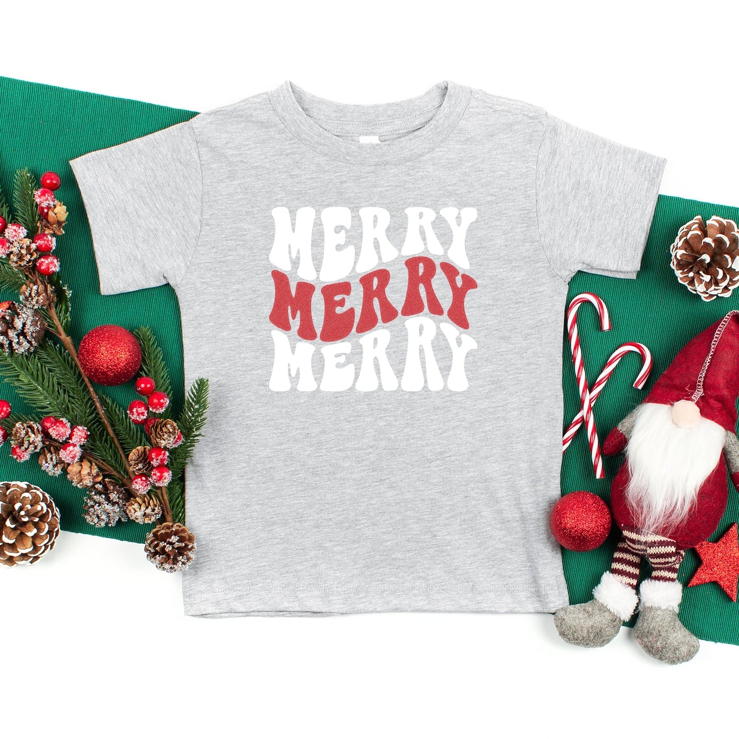 Santa We Good Glitter | Youth Graphic Short Sleeve Tee