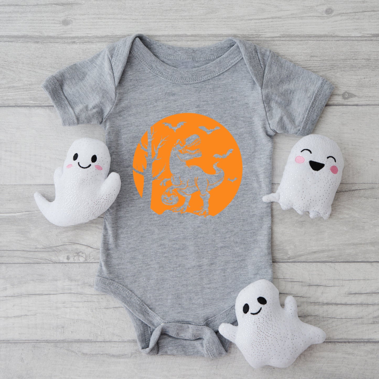 Dinosaur Moon | Baby Graphic Short Sleeve Onesie