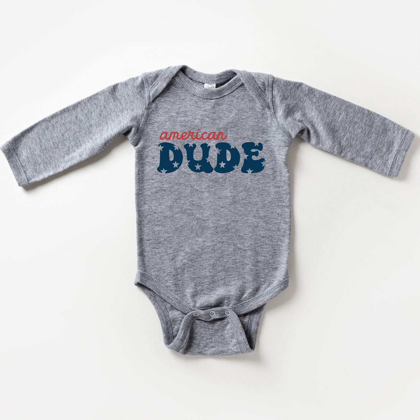 American Dude Stars | Baby Long Sleeve Onesie