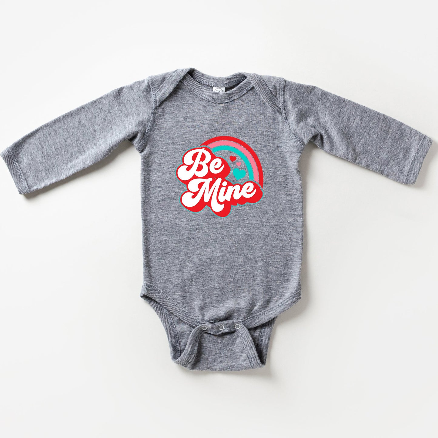 Be Mine Rainbow | Baby Long Sleeve Onesie