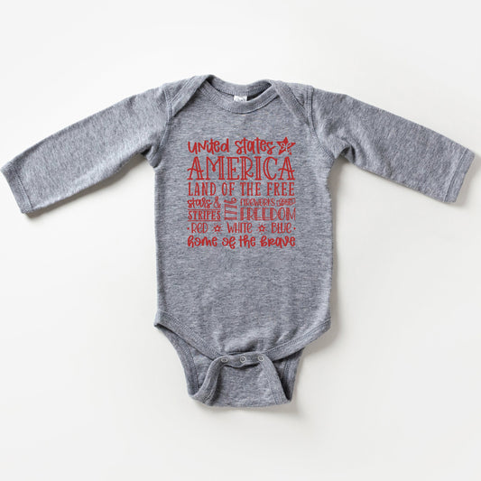 4th of July Subway | Baby Long Sleeve Onesie