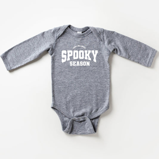 Varsity Spooky Season | Baby Long Sleeve Onesie