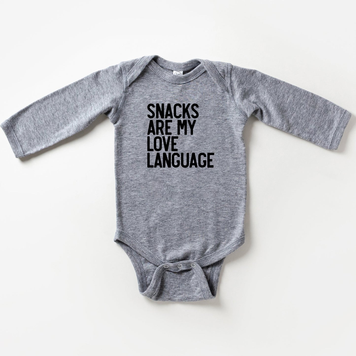 Snacks Are My Love Language | Baby Long Sleeve Onesie
