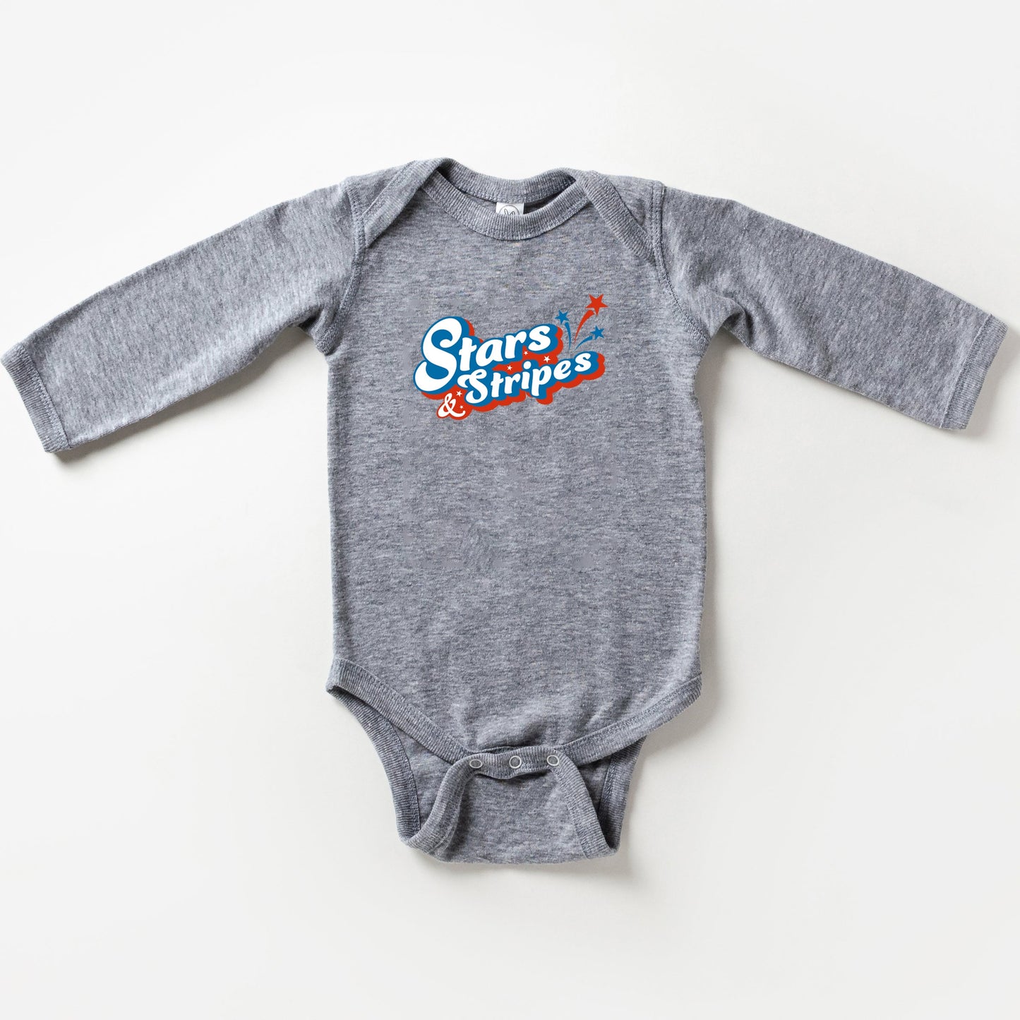 Stars and Stripes Firework | Baby Long Sleeve Onesie