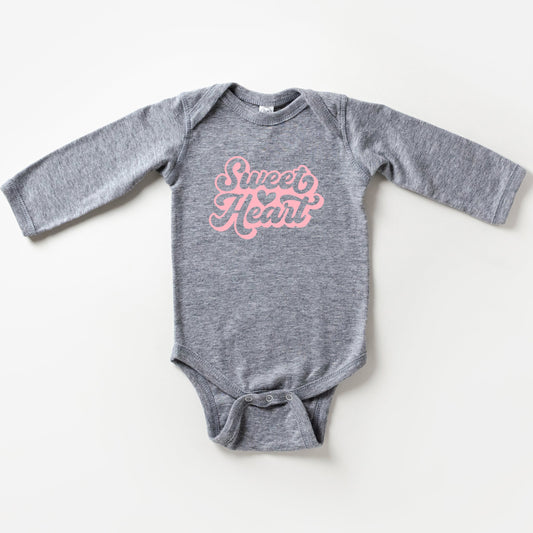 Sweet Heart With Heart | Baby Long Sleeve Onesie