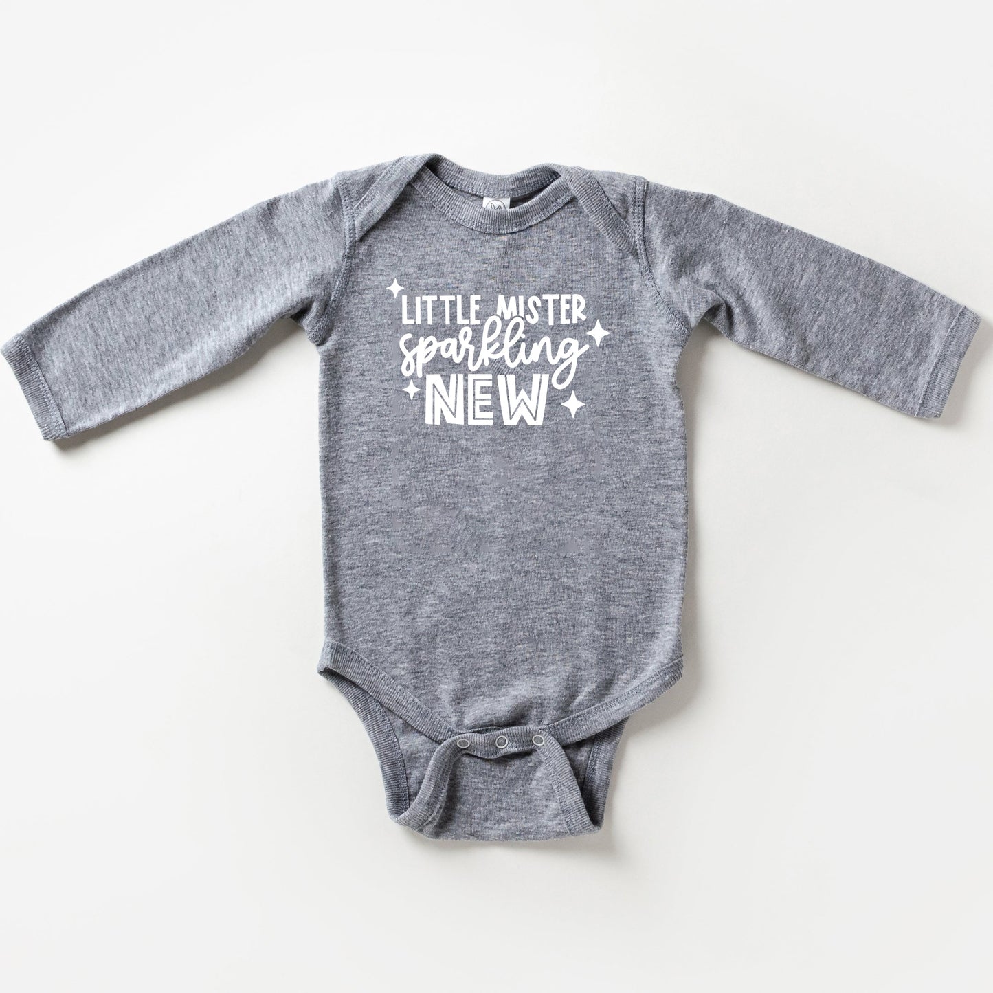 Little Mister Sparkling New | Baby Long Sleeve Onesie