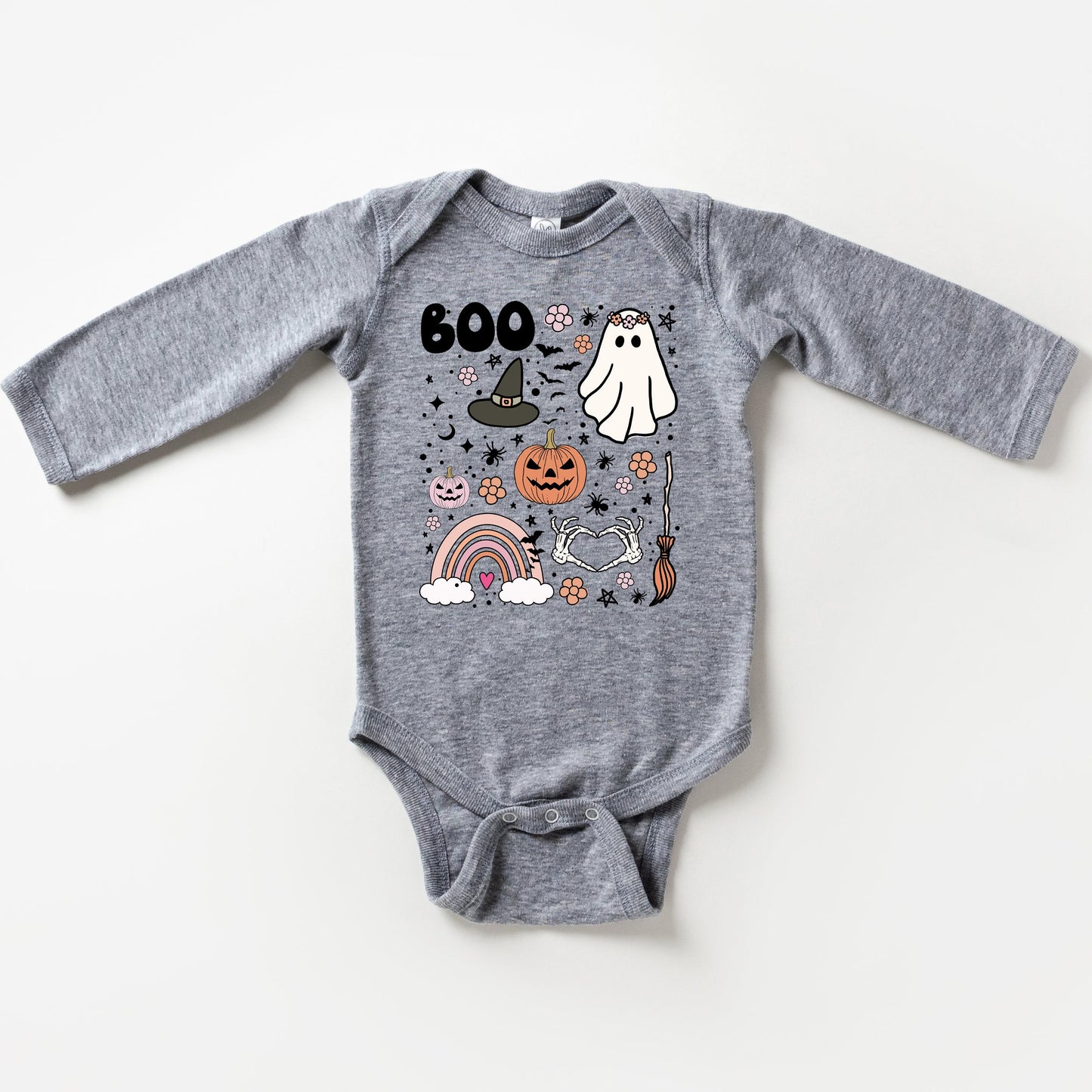 Boo Collage | Baby Long Sleeve Onesie