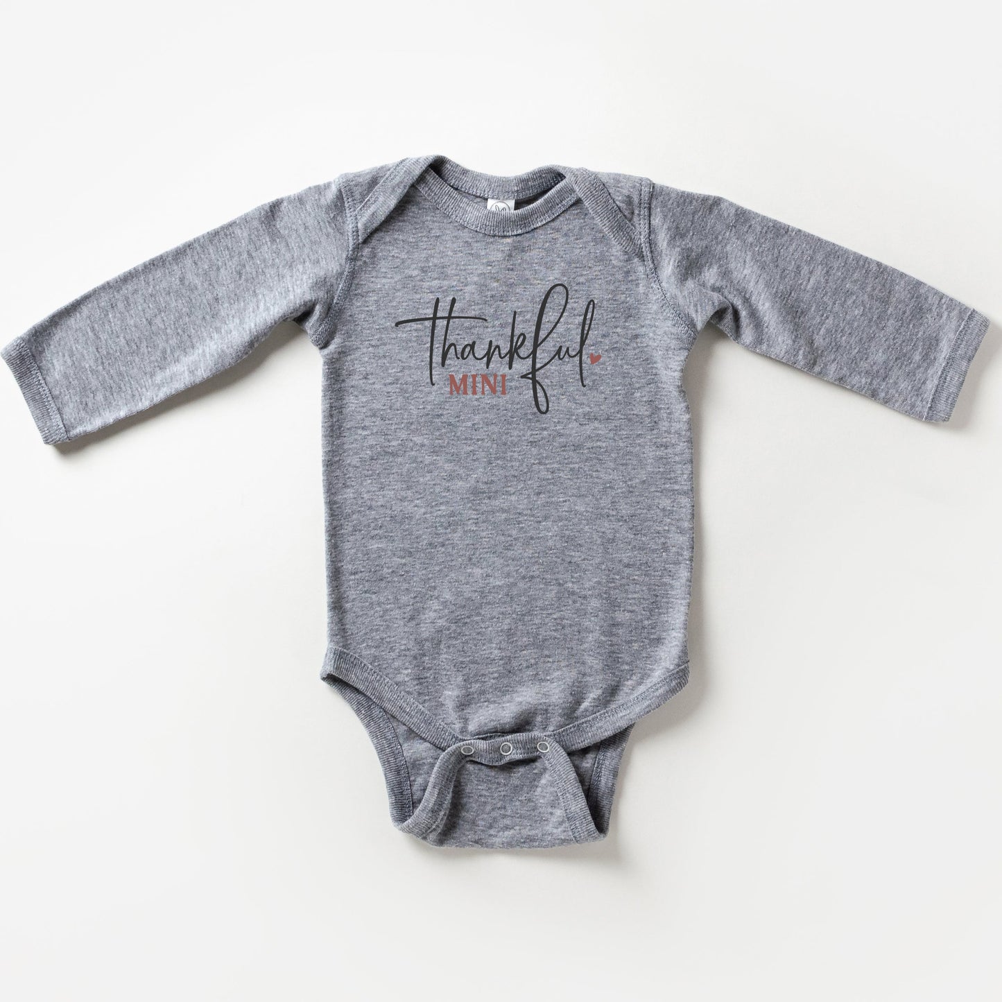 Thankful Mini Heart | Baby Long Sleeve Onesie