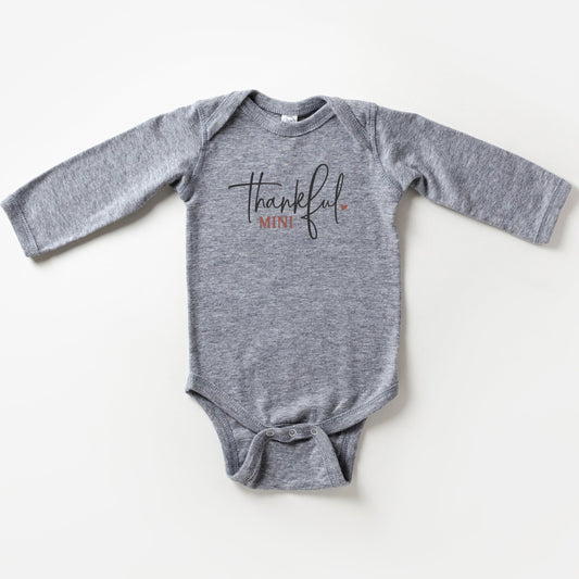 Thankful Mini Heart | Baby Long Sleeve Onesie