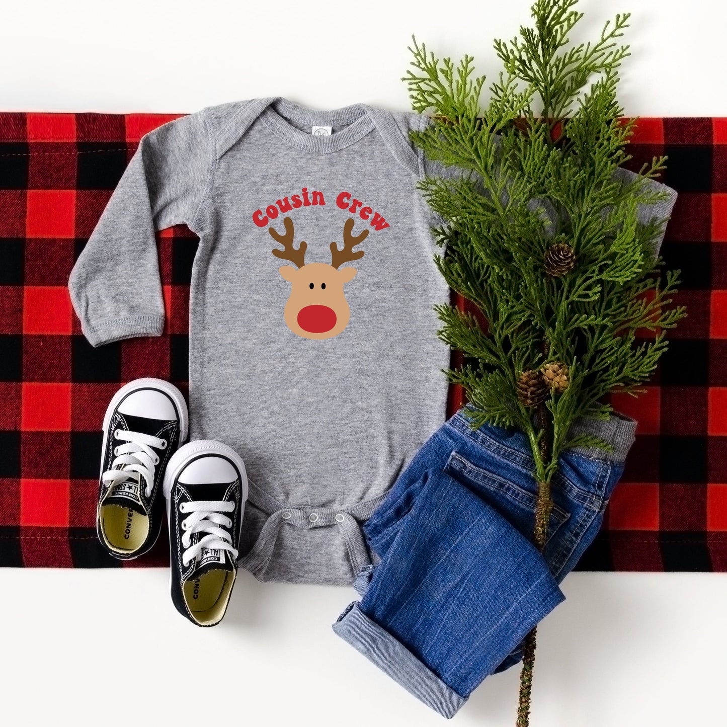 Cousin Crew Reindeer | Baby Long Sleeve Onesie