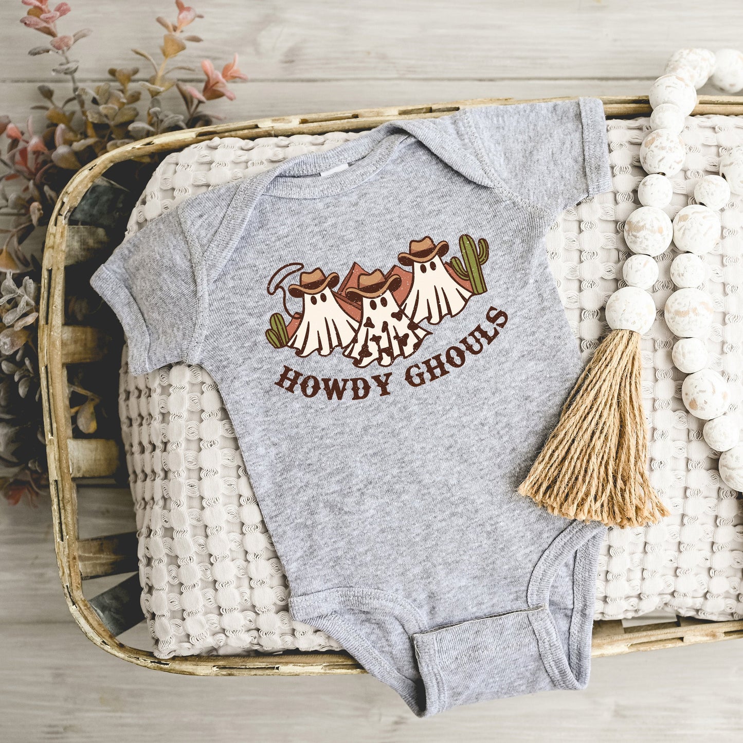 Howdy Ghouls Trio | Baby Graphic Short Sleeve Onesie