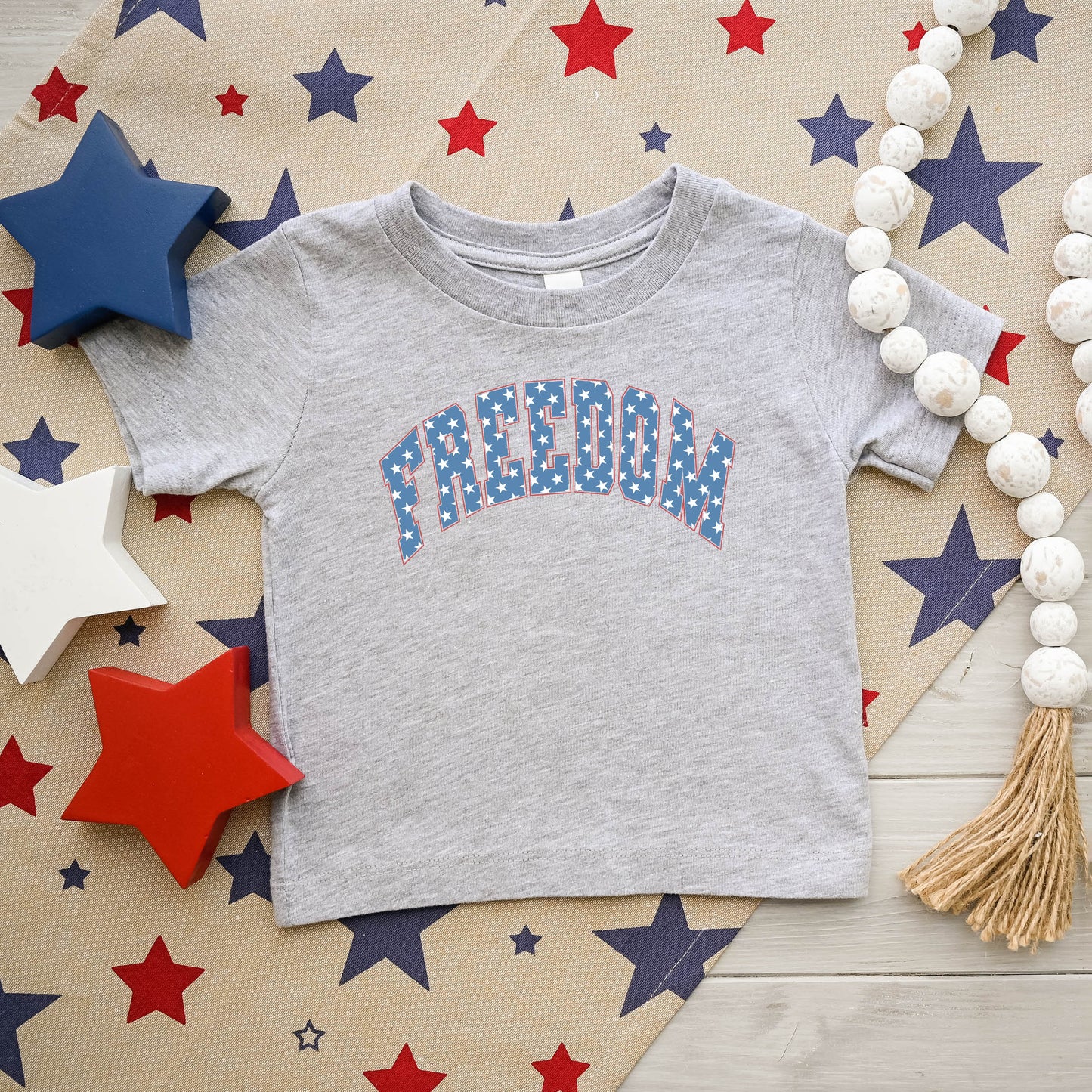 Retro Freedom Stars | Toddler Short Sleeve Crew Neck