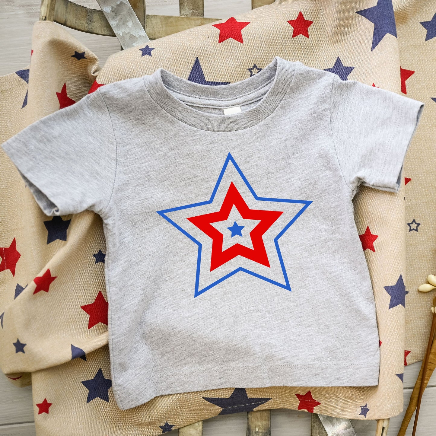 Patriotic Three Star | Youth Short Sleeve Crew Neck