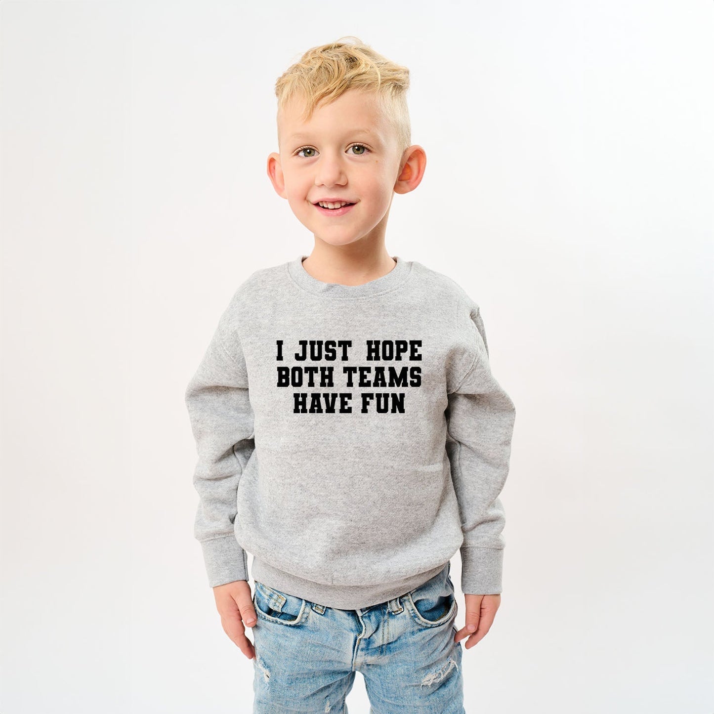 I Just Hope Both Teams Have Fun | Youth Ultra-Soft Graphic Sweatshirt