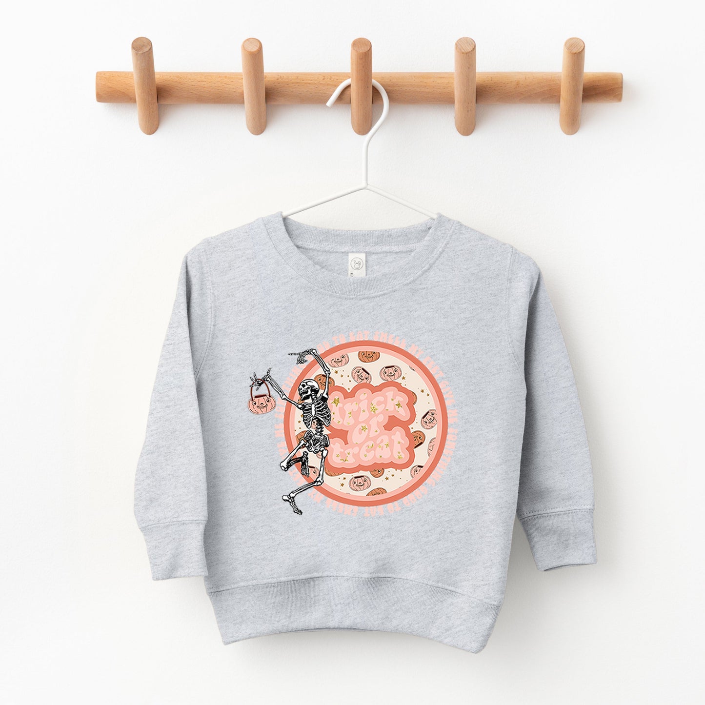 Trick Or Treat Skeleton | Toddler Sweatshirt