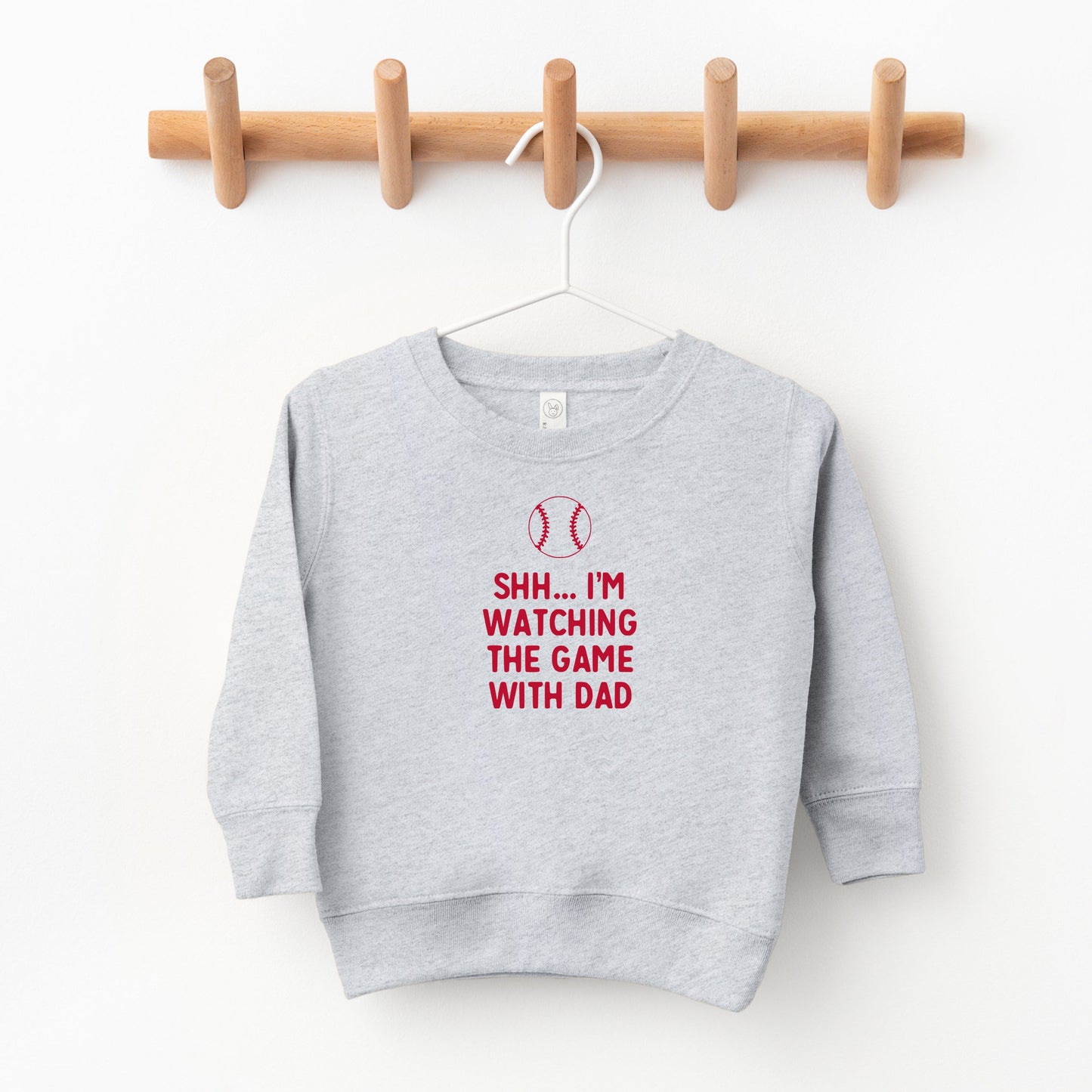 Watching The Game With Dad | Toddler Sweatshirt