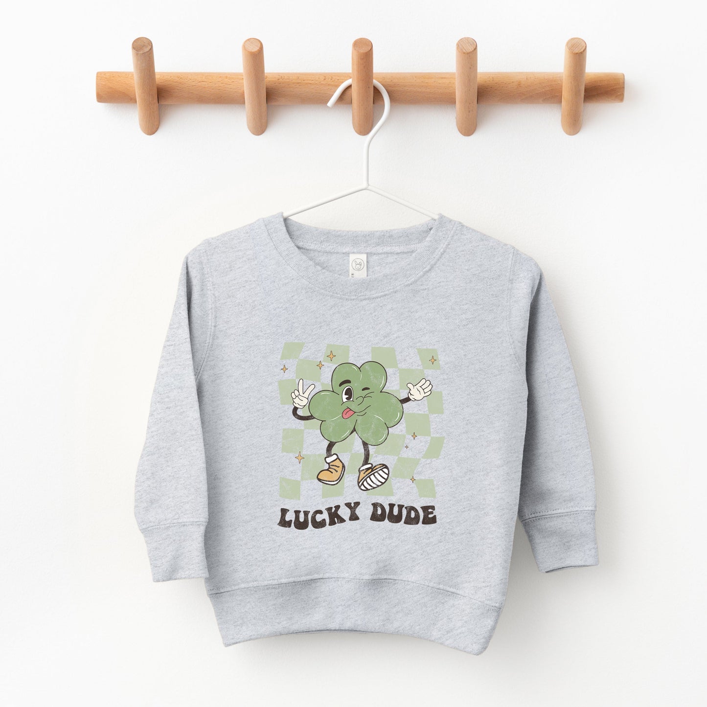 Lucky Dude Checkered | Toddler Sweatshirt