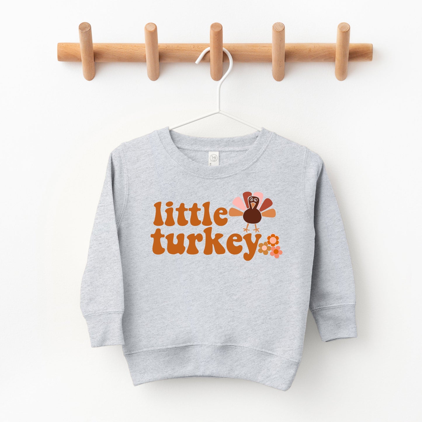 Little Turkey Flowers | Toddler Sweatshirt