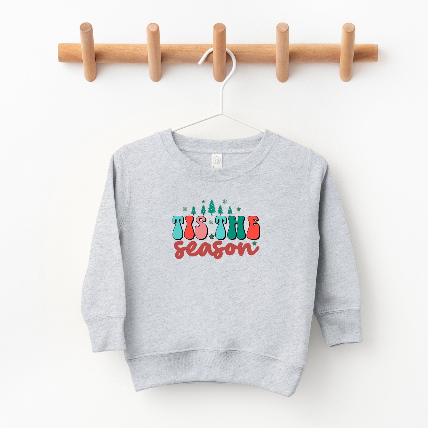 Retro Tis The Season Trees | Toddler Sweatshirt