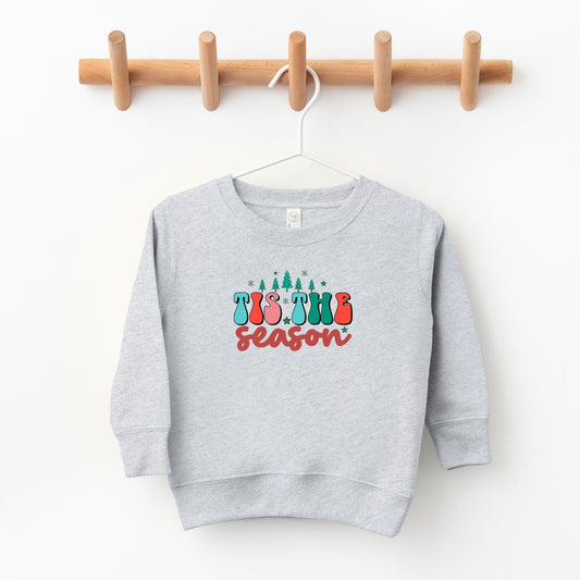 Retro Tis The Season Trees | Toddler Sweatshirt