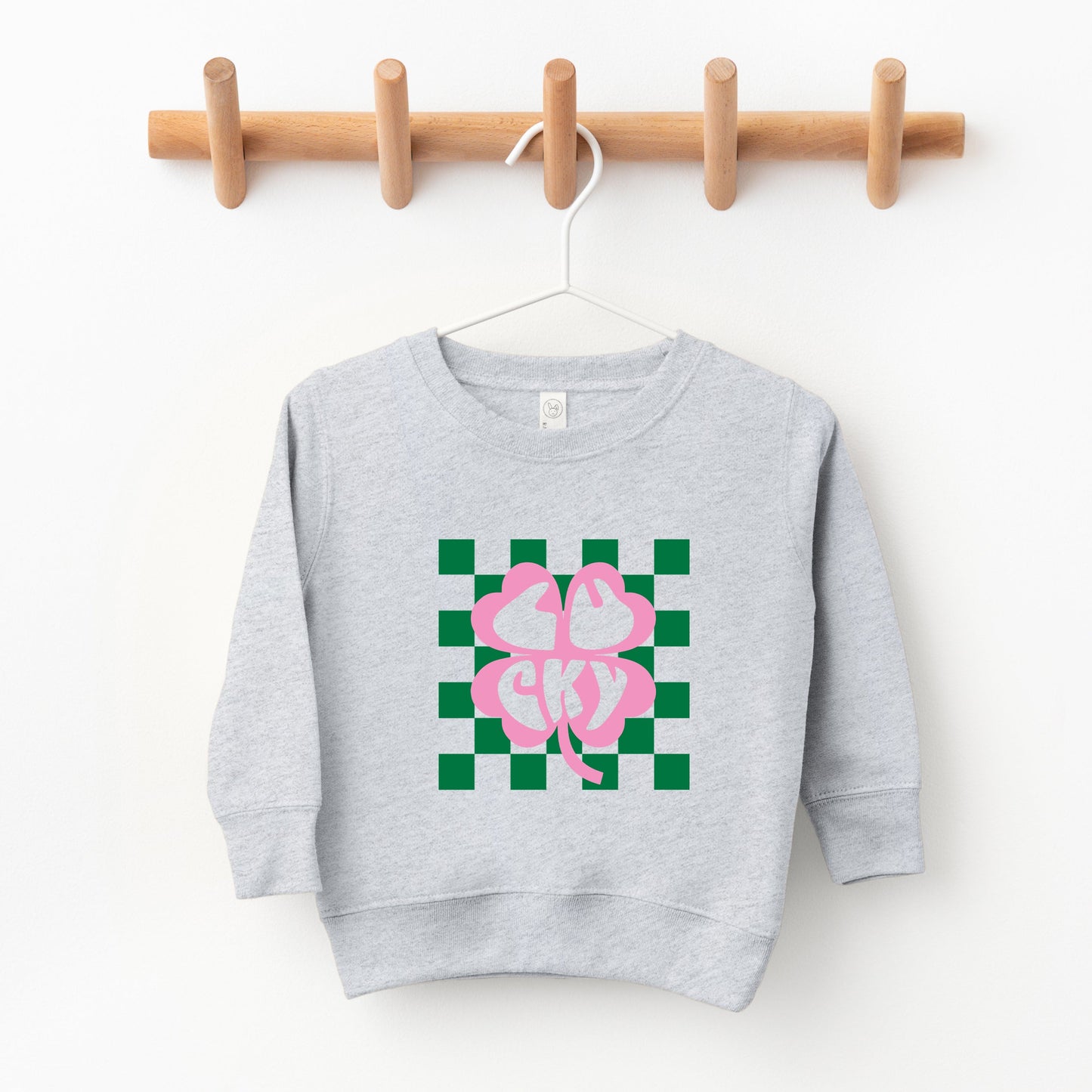 Lucky Clover Checkered | Toddler Sweatshirt