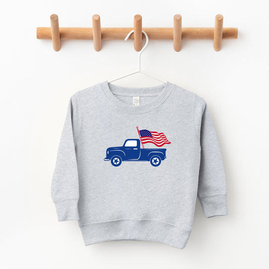 Truck With Flag | Toddler Sweatshirt
