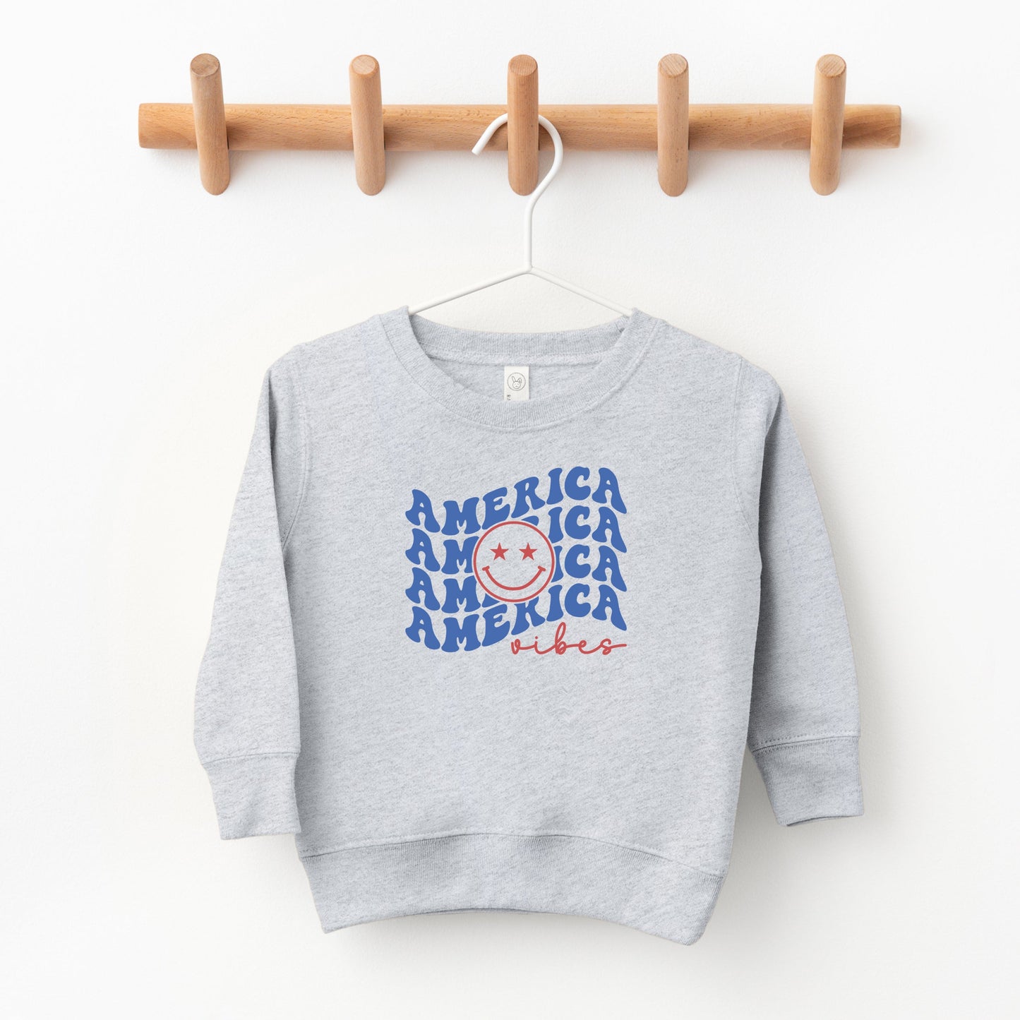 America Vibes Stacked | Toddler Sweatshirt