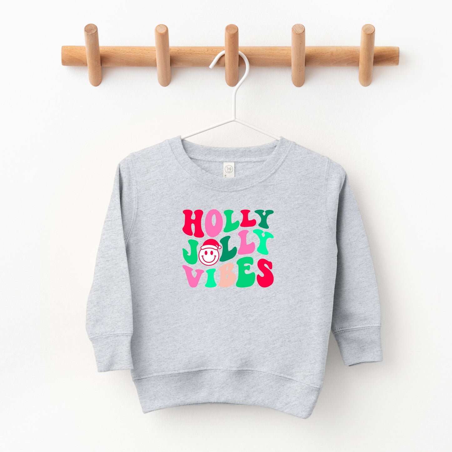 Holly Jolly Vibes Smile | Toddler Sweatshirt