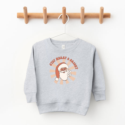Stay Merry And Bright Santa | Toddler Sweatshirt