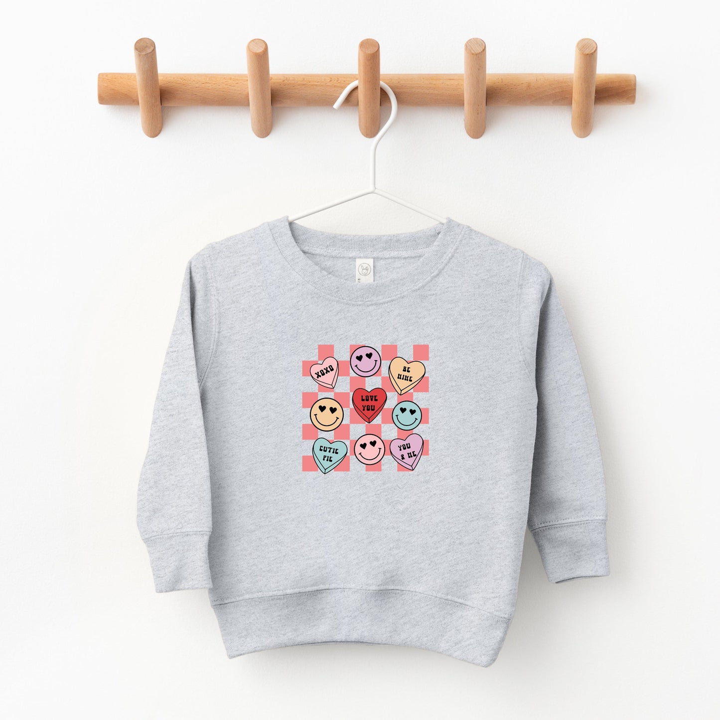 Candy Heart Smile Solid | Toddler Sweatshirt