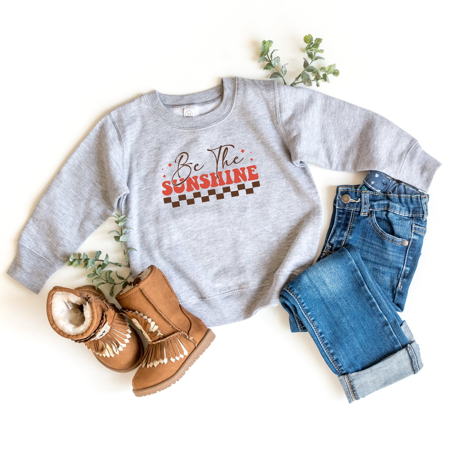 Be The Sunshine Checkered | Toddler Sweatshirt