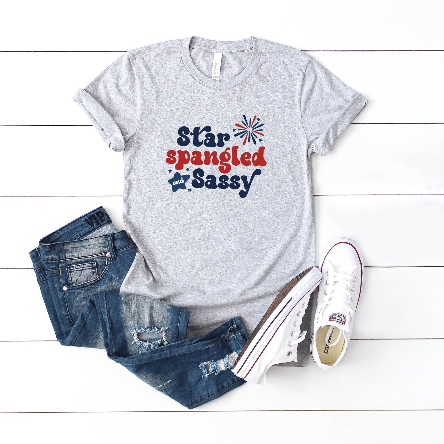 Star Spangled Firework | Youth Short Sleeve Crew Neck